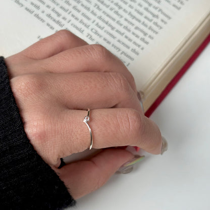 White topaz ring 5