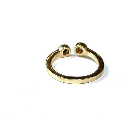 Brass 2stone ring 12