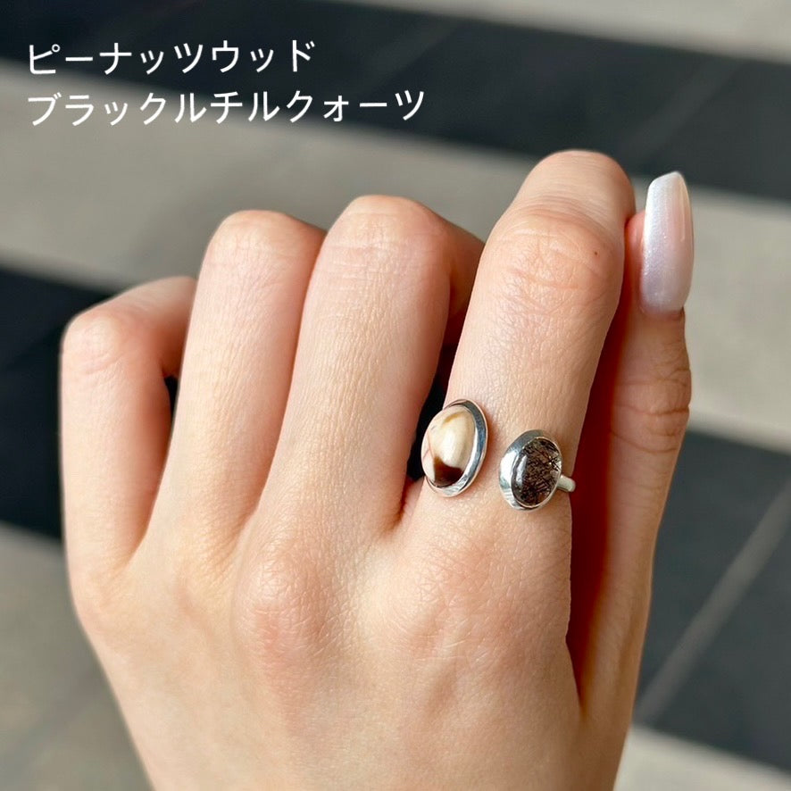 Silver925 2stone ring 18