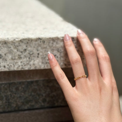 Brass Heart plain ring 12