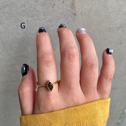 Brass petit  ring〈brown〉