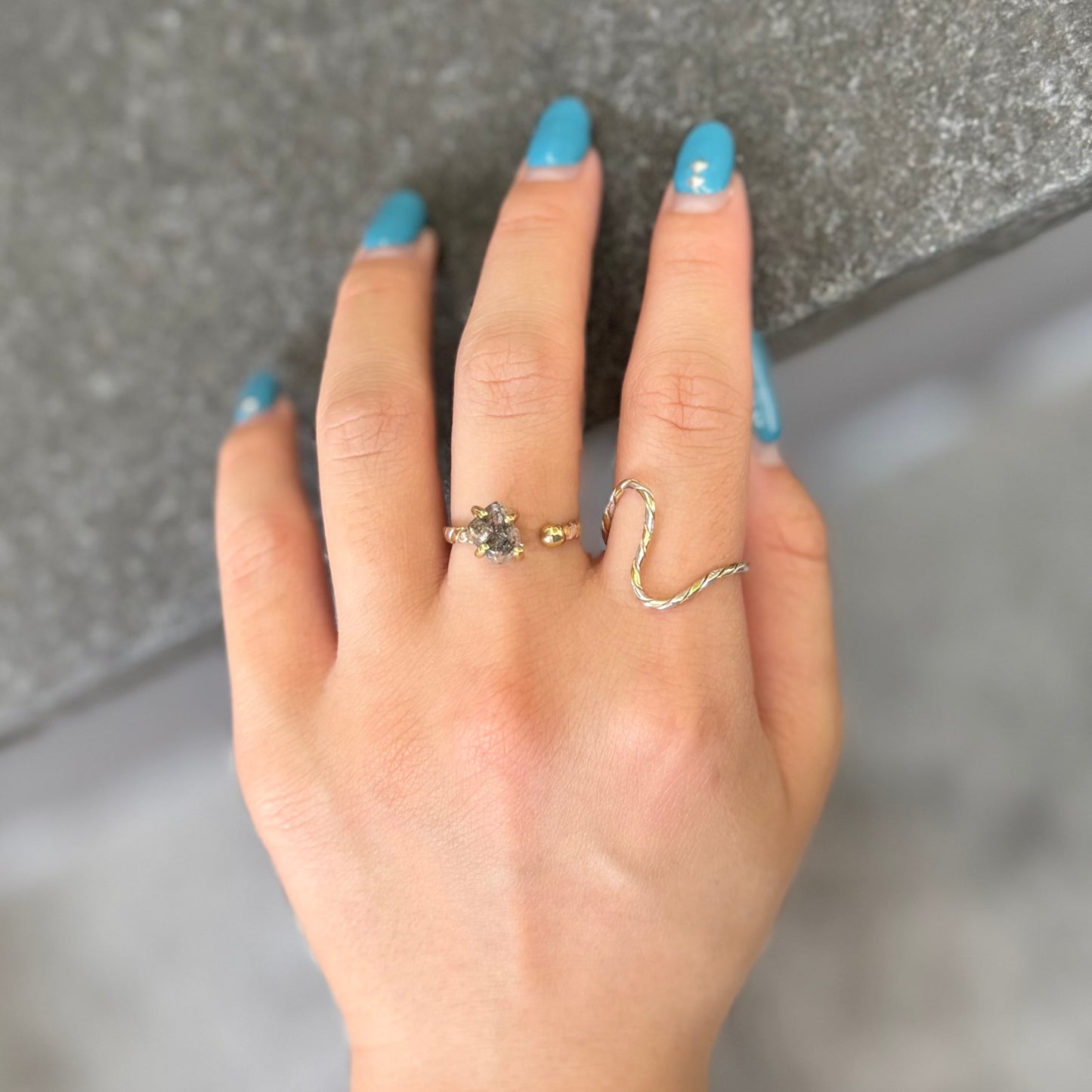Herkimer diamond ring 11