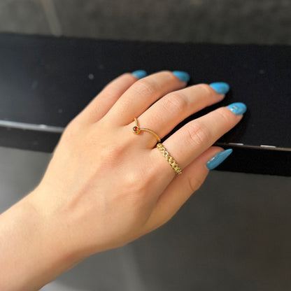 Brass design ring 12