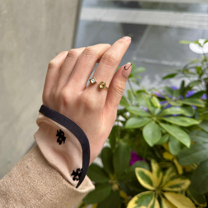 Brass 2stone ring 10