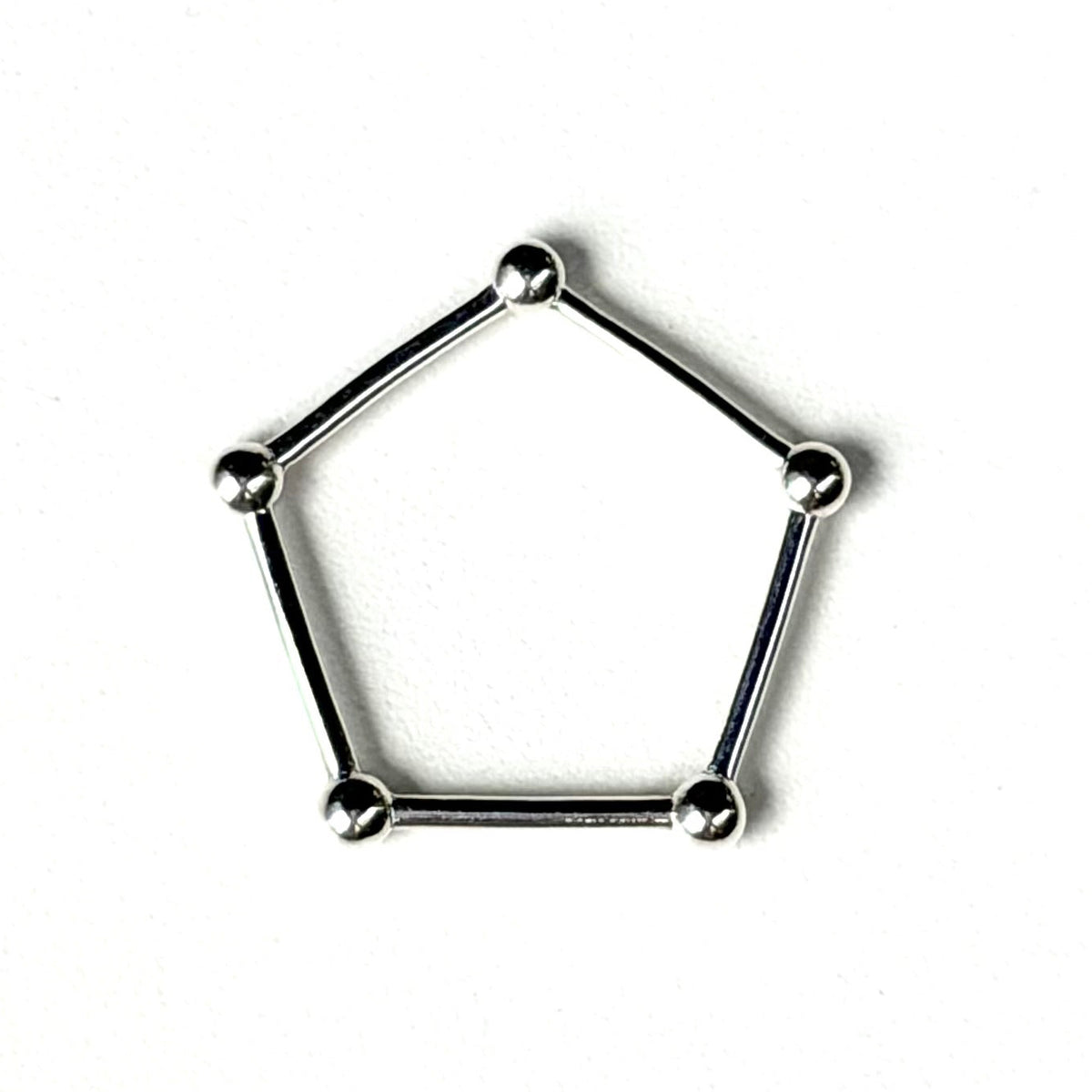 Silver925 plain ring〈Pentagon〉
