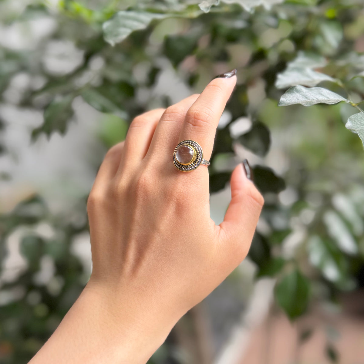 Silver925×brass design ring 22