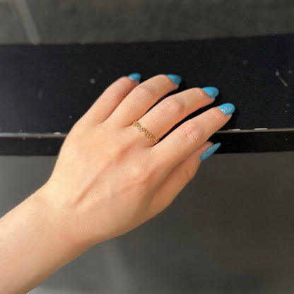 Brass star plain ring 12