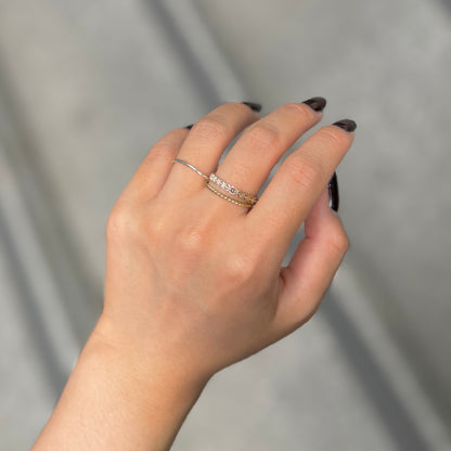 Silver925×brass stacking ring