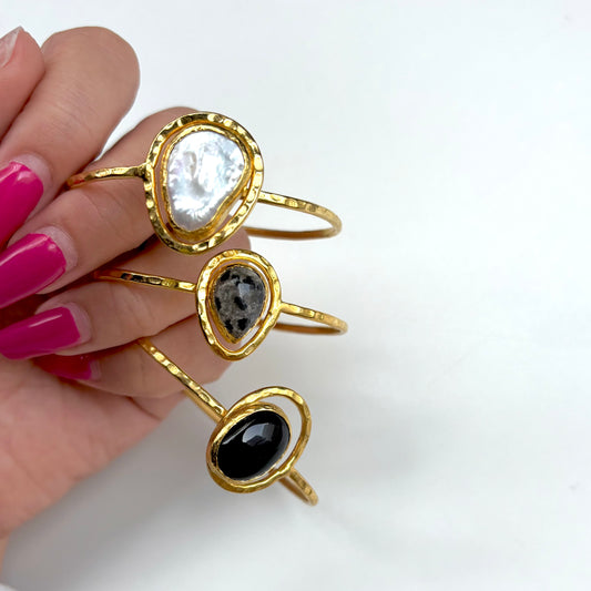 Brass 1stone bangle 1