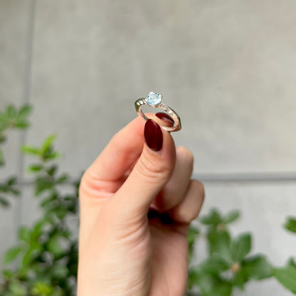 Heart design ring 〈Blue Topaz〉