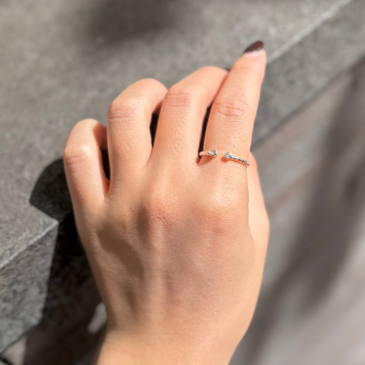 White topaz ring 10