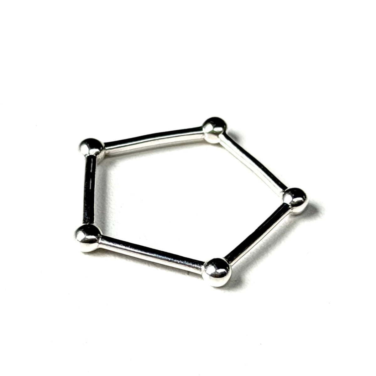 Silver925 plain ring〈Pentagon〉