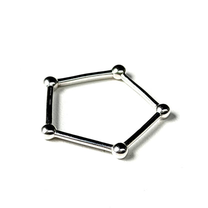 Silver925 plain ring〈Pentagon〉