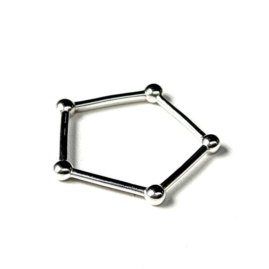 Silver925 plain ring〈Pentagon〉