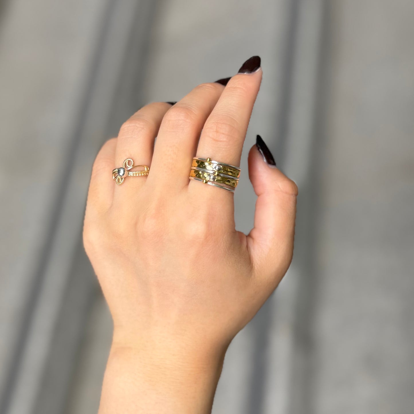 Silver925×brass stacking ring 1