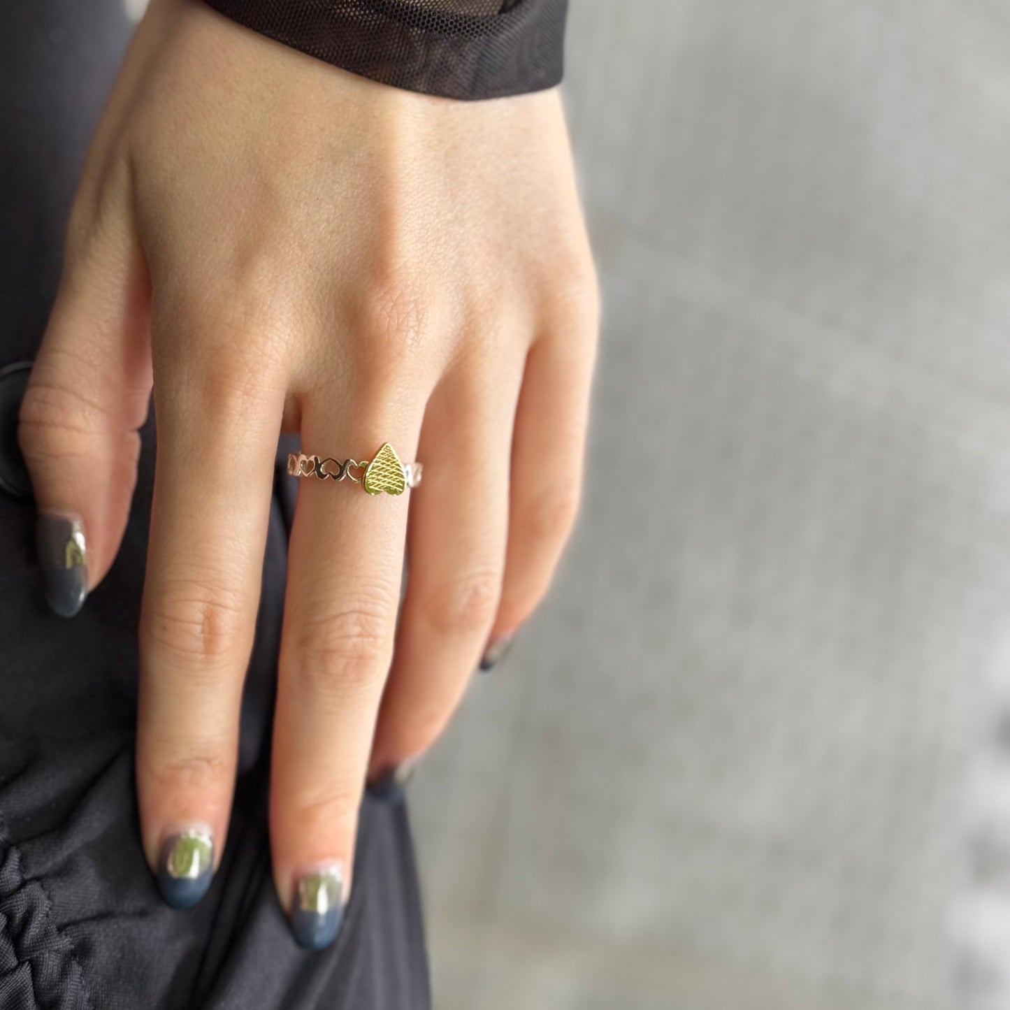 Heart plain ring 74