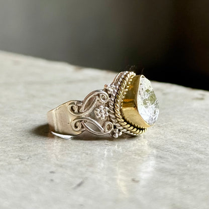 Herkimer Diamond ring 10