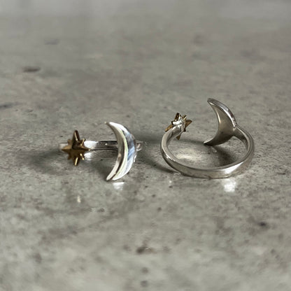 Moon×Star plain ring