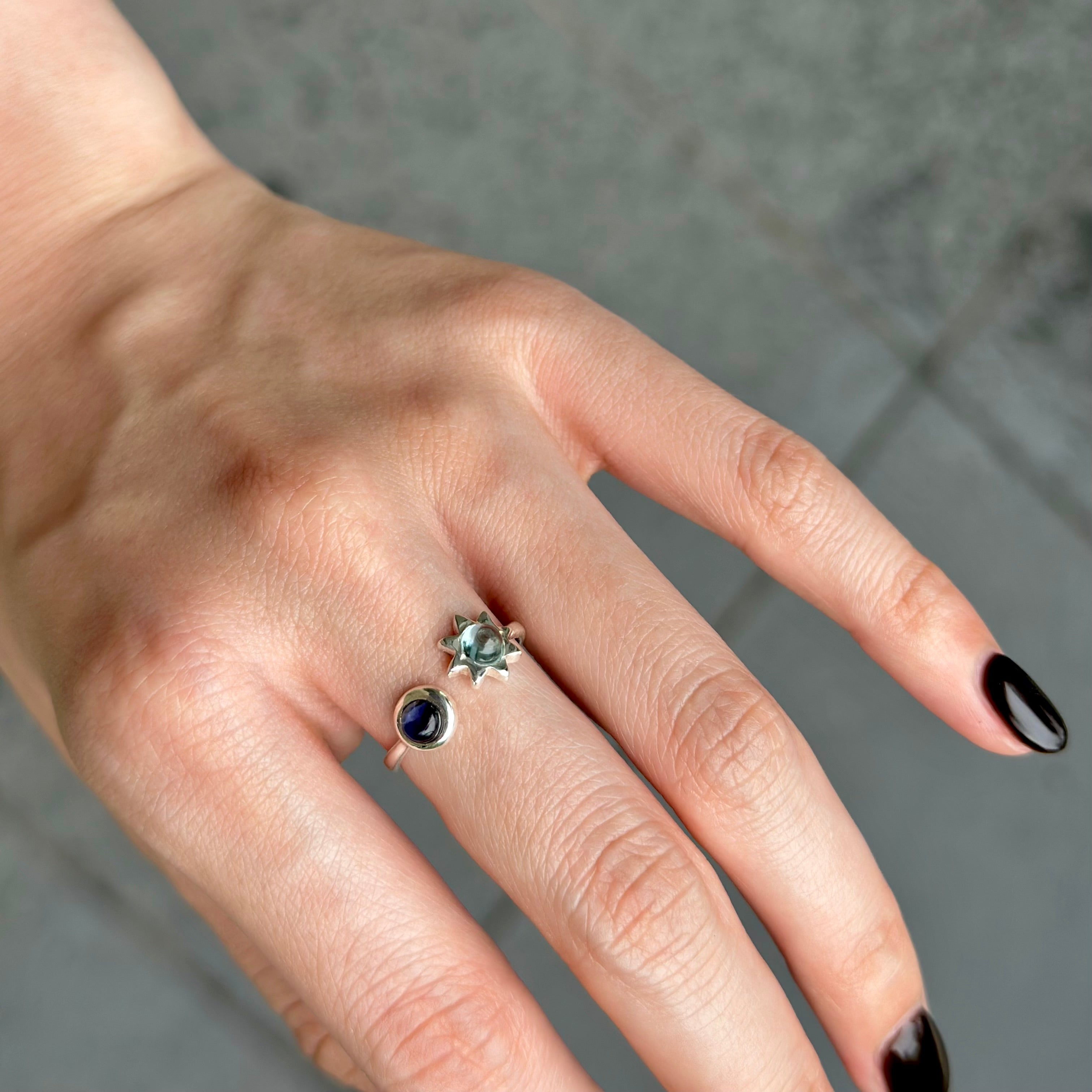 ビジュマムリング☆ブラックスター GINZA limited】Black star ＆ Crystal ring – Biju mam