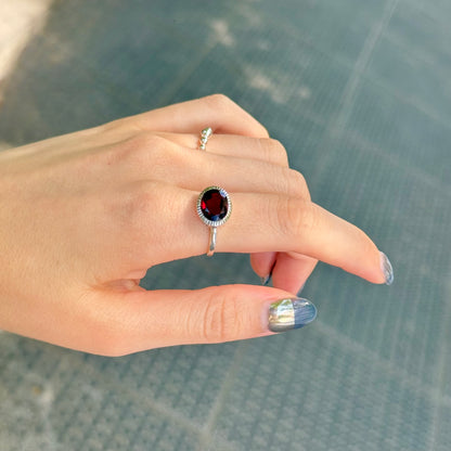 Silver925 1stone ring 8