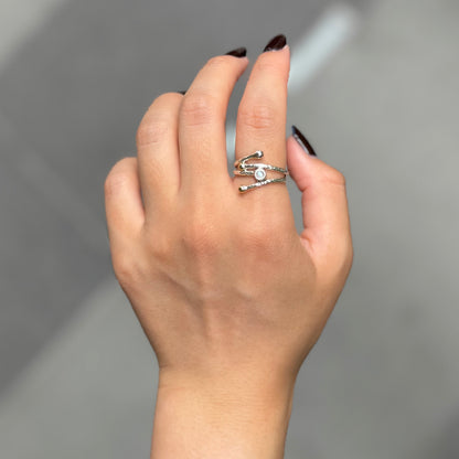 Silver925×brass design ring 20