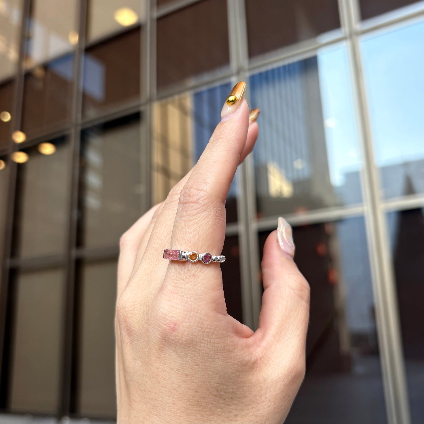 Multi tourmaline ring 4