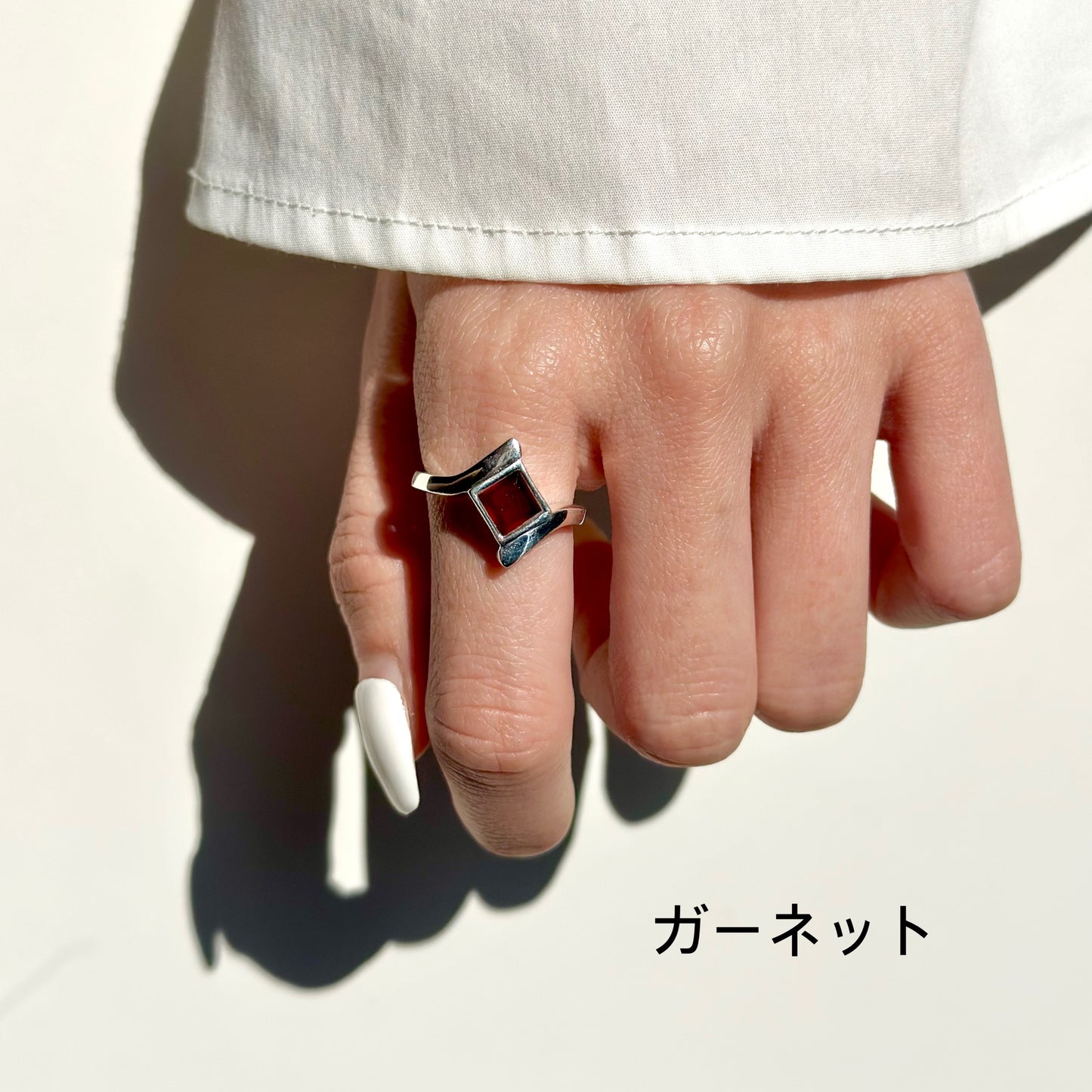 Silver925 square ring 3