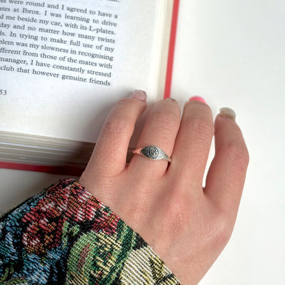 Moon & Star plain ring