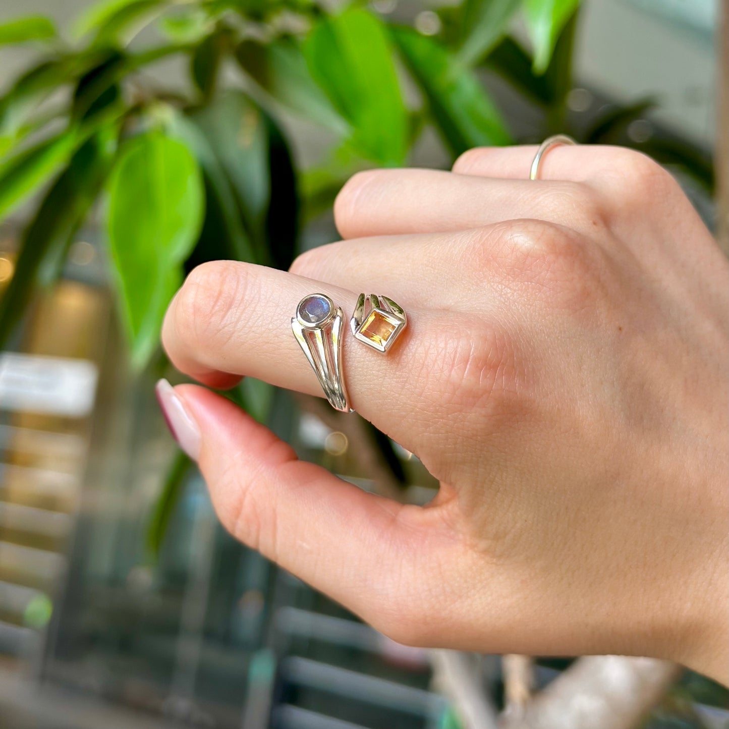 Silver925 2stone ring 14