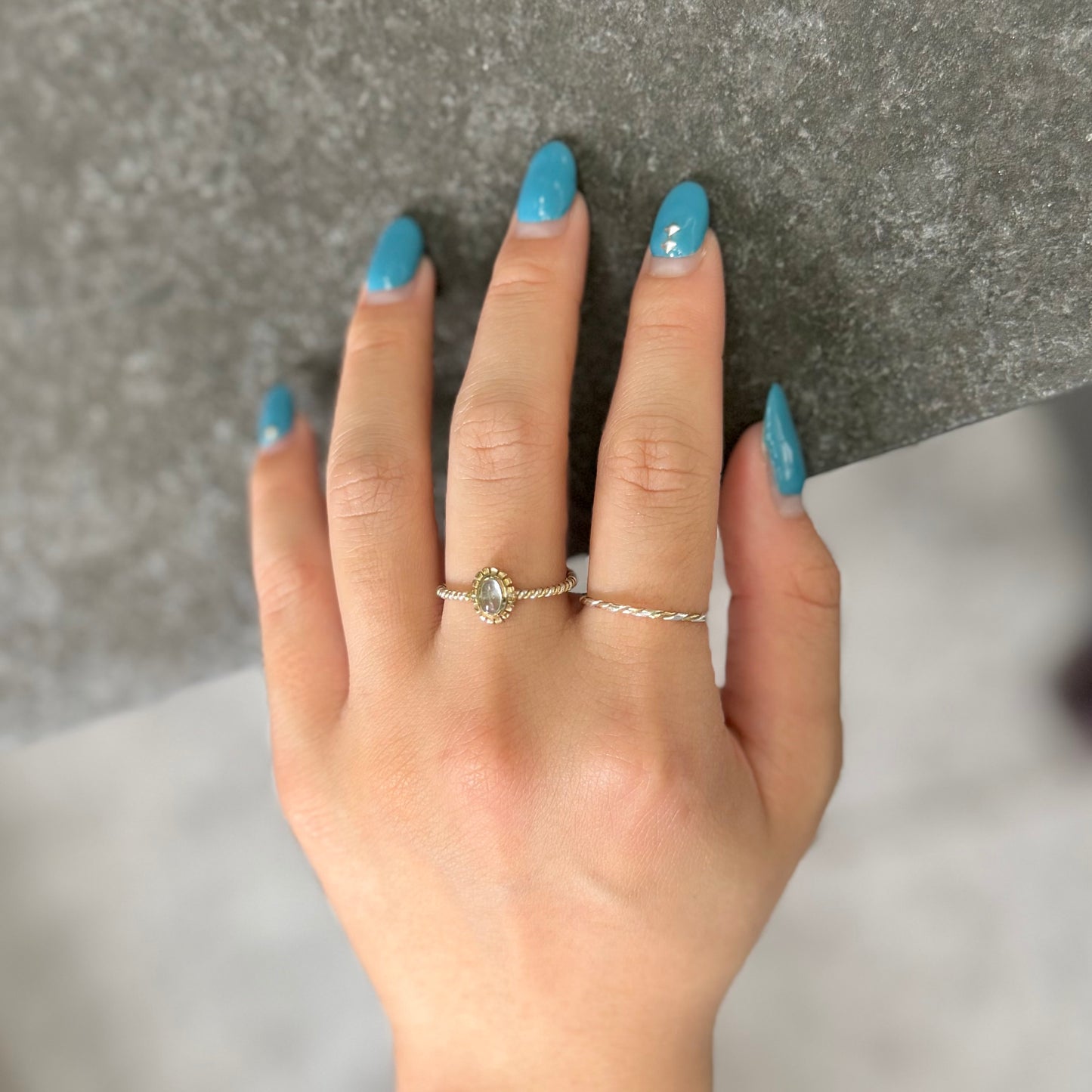 Silver925×Brass petit ring 3