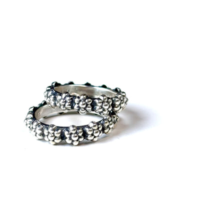 Flower plain ring 25