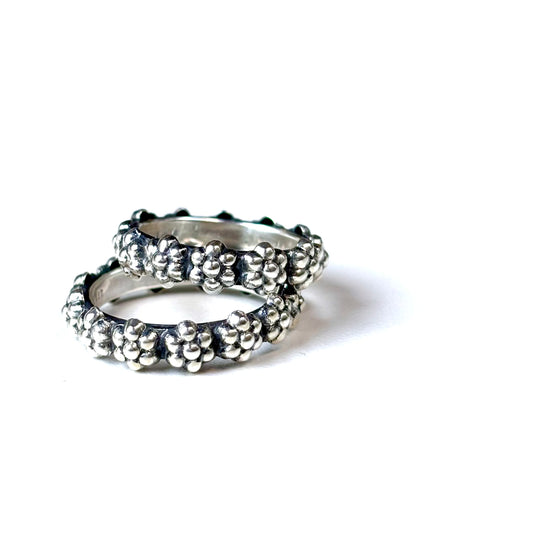 Flower plain ring 25