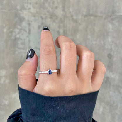 Silver925 petit ring〈drop〉