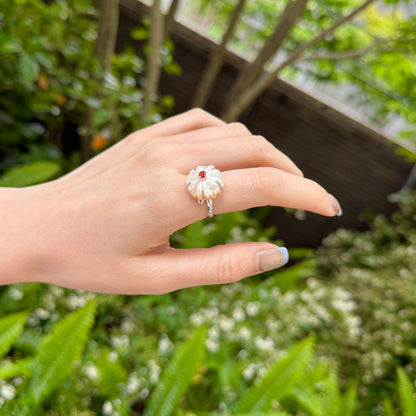 Flower carving ring