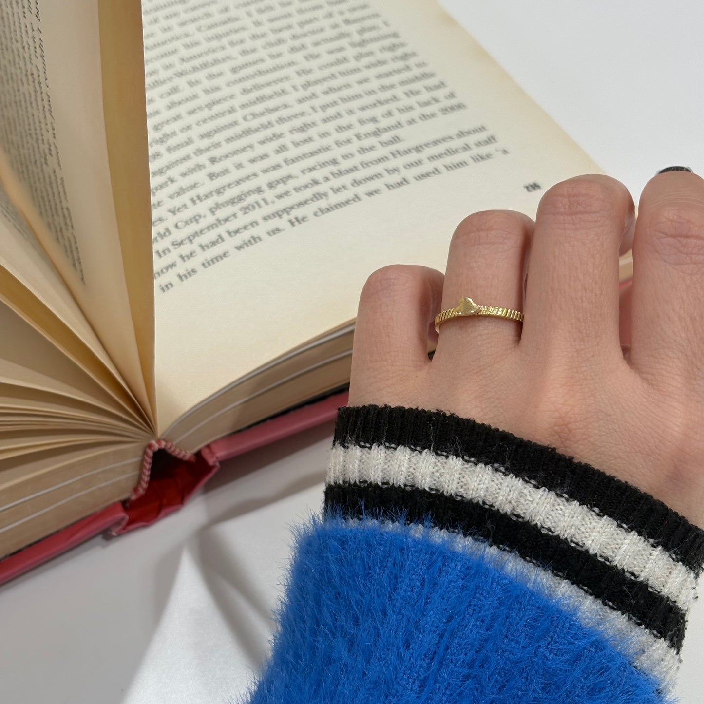 Brass heart plain ring 8