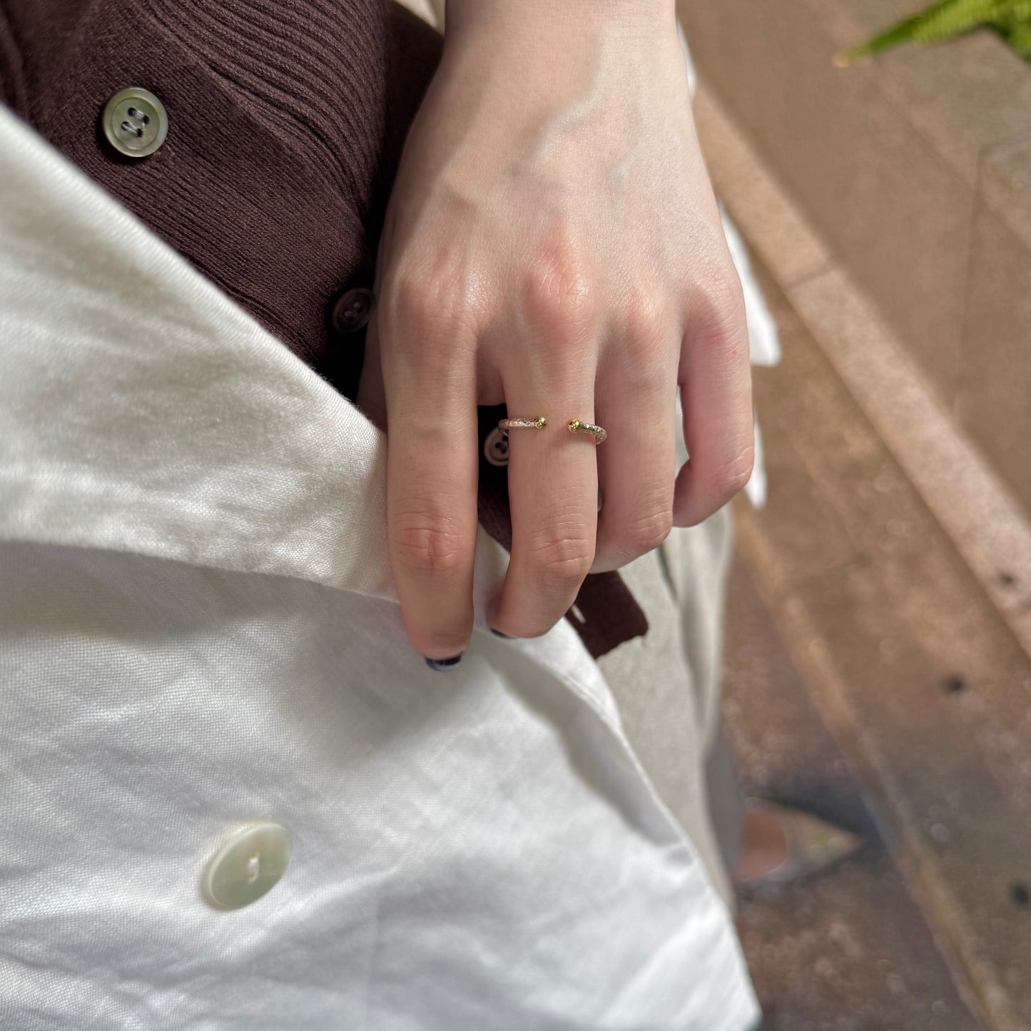 Silver925×Brass plain ring 25