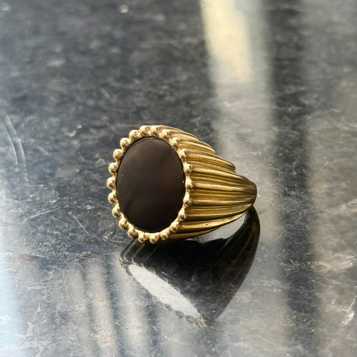 Brass design ring 16