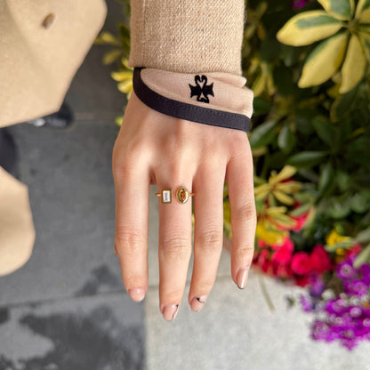 Brass 2stone ring 11