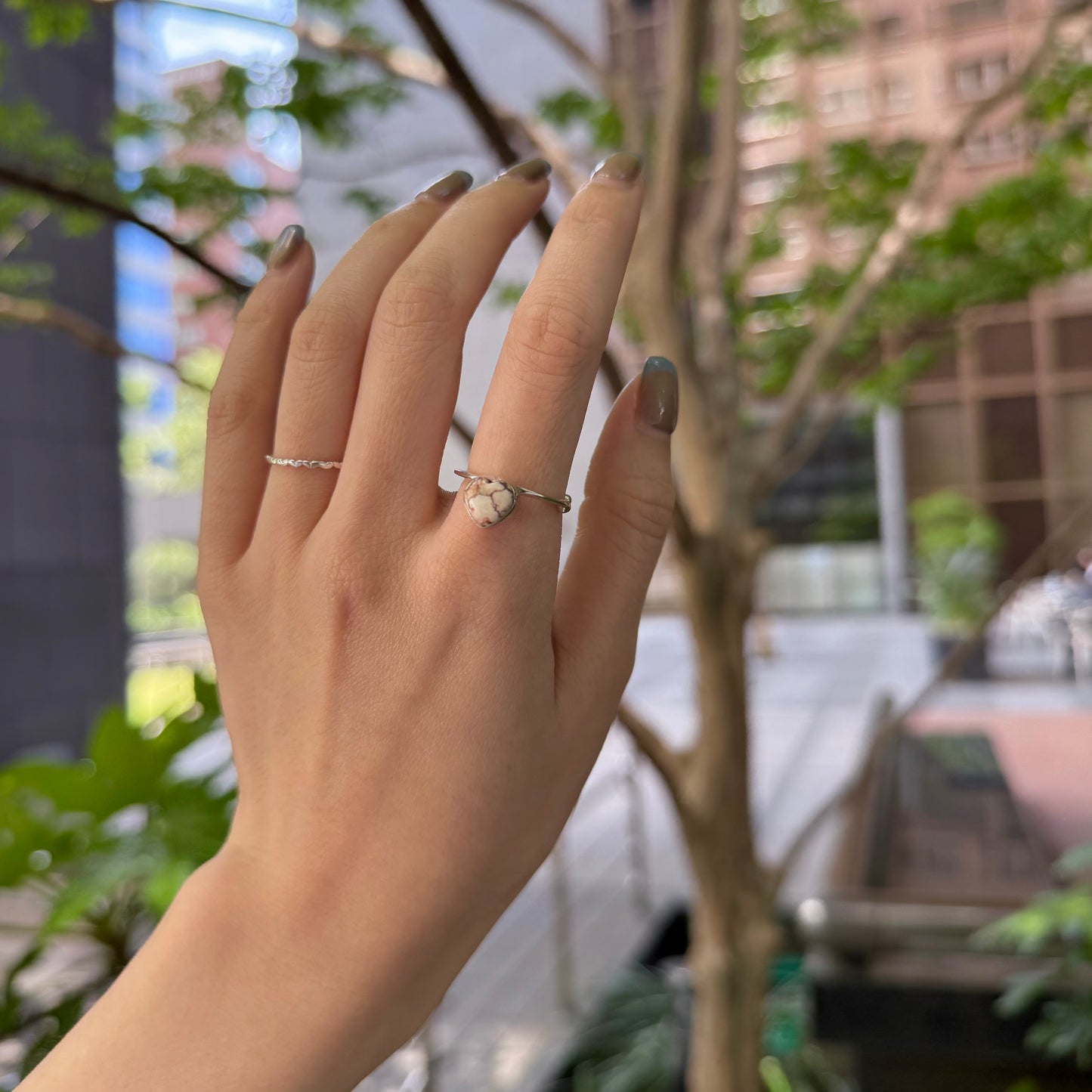 Heart ring & ear cuff