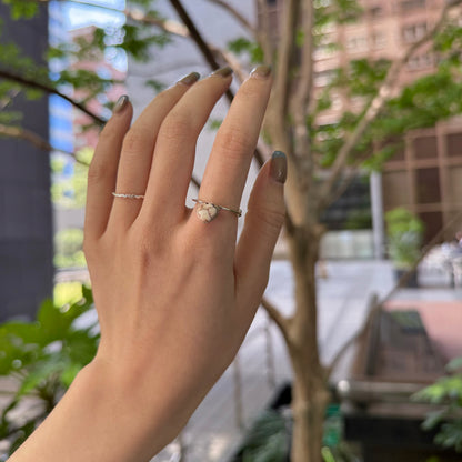Heart ring & ear cuff