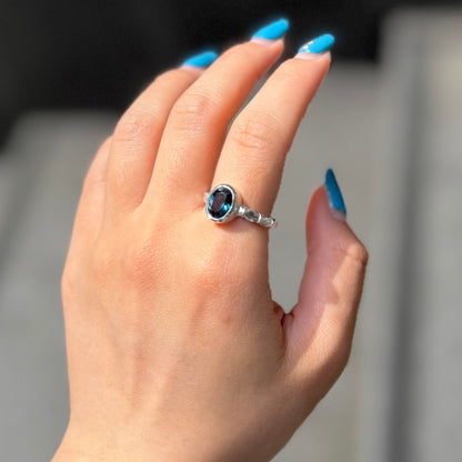 London Blue topaz ring