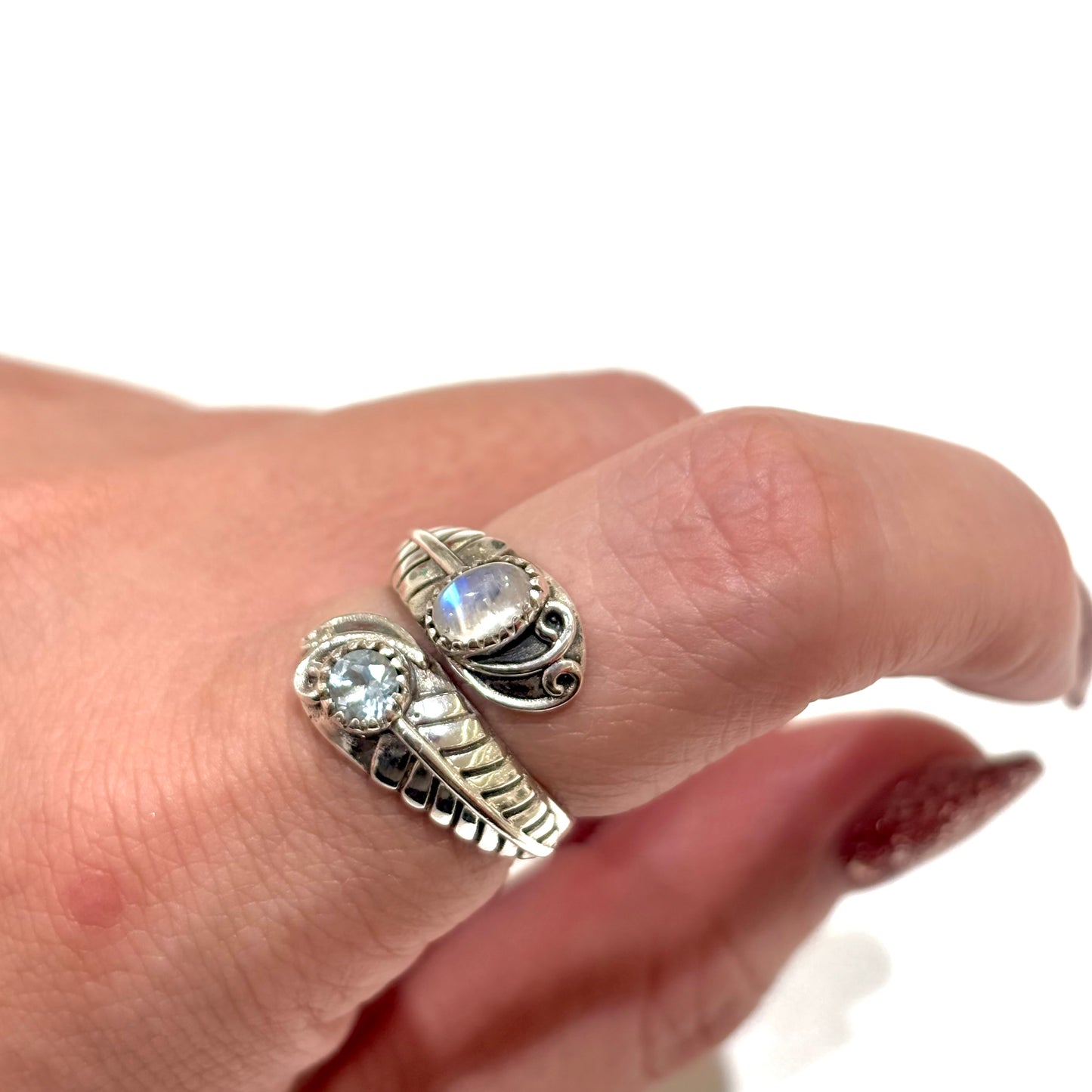 Silver925 2stone ring 17