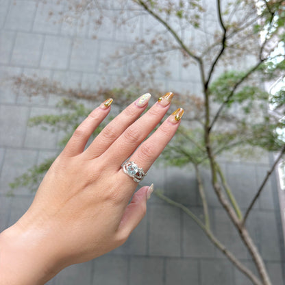 Botanical design ring