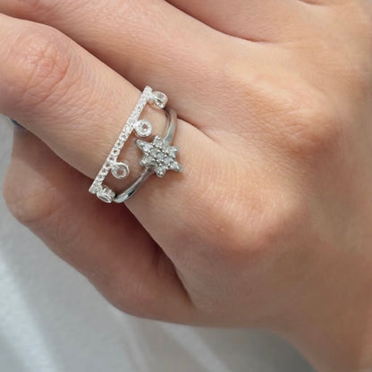 【Biju mam poco】 White topaz ring 3