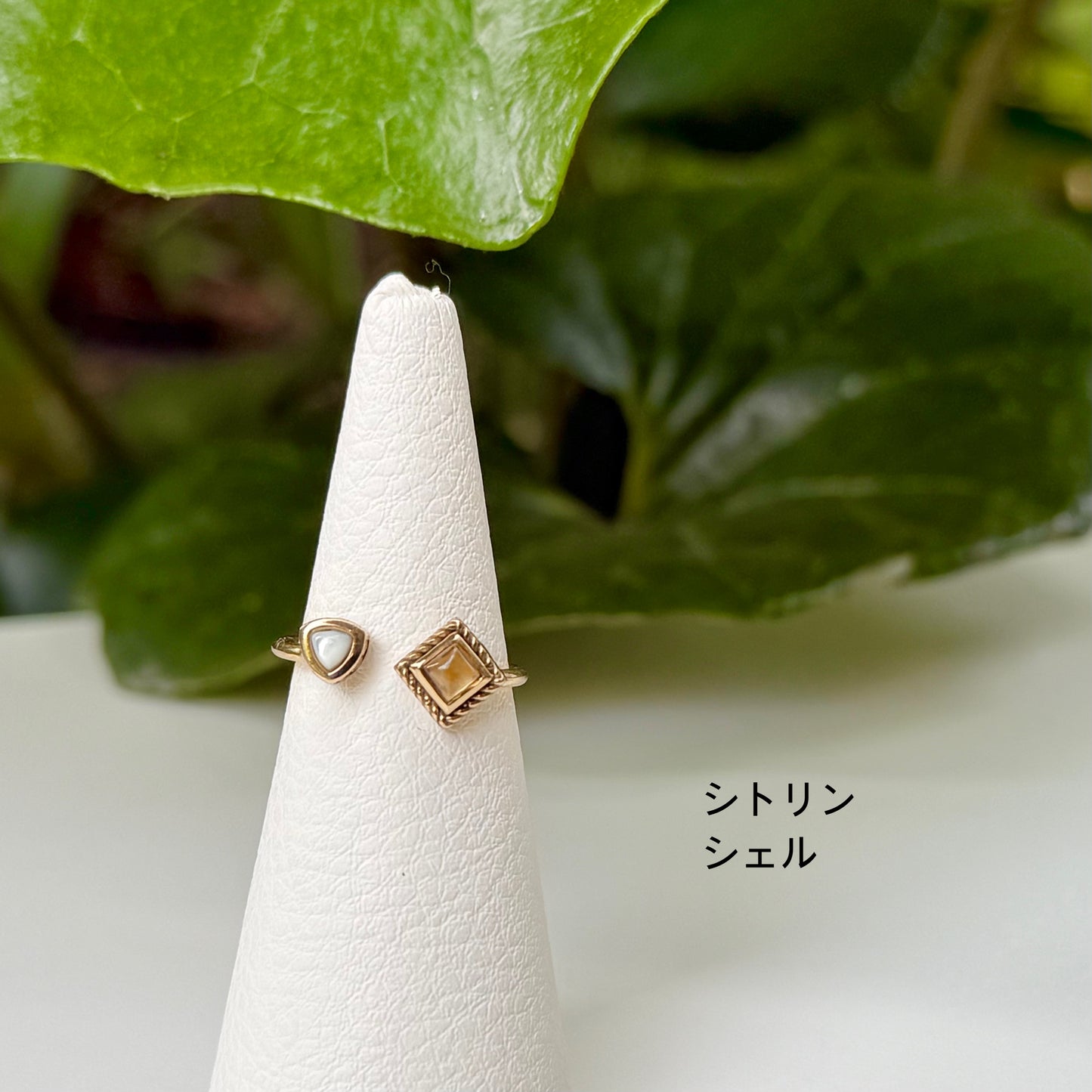 Brass 2stone ring 8