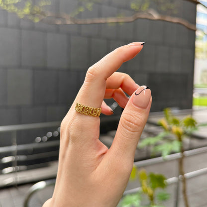 Brass Moon plain ring 1