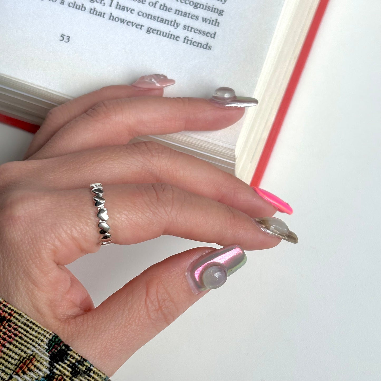 Heart plain ring 62
