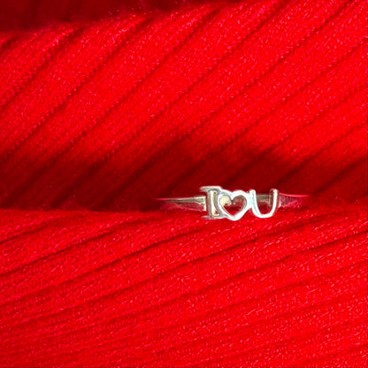 Silver925 plain ring〈I♡U〉