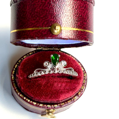 【Biju mam poco】Tiara ring  -Chrom Diopsite-