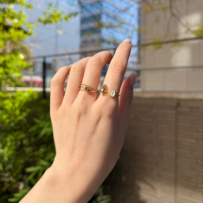 Brass 2stone ring 4